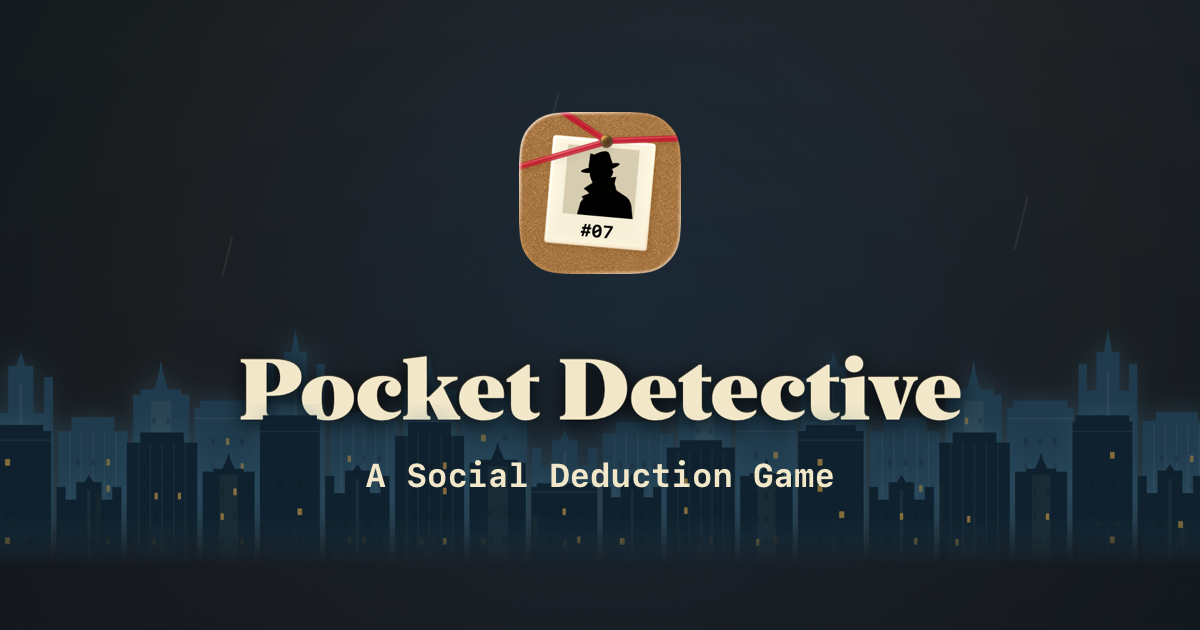 Pocket Detective title and city skyline